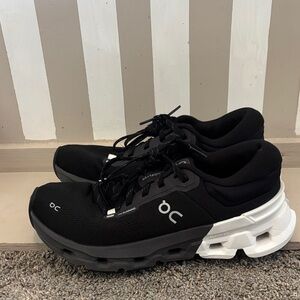 On Running Black and White Athletic Shoes